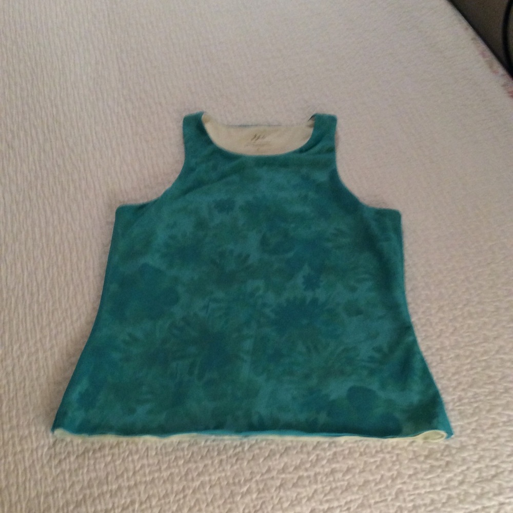 J Jill Floral Racer-Back Shelf-Bra Tank